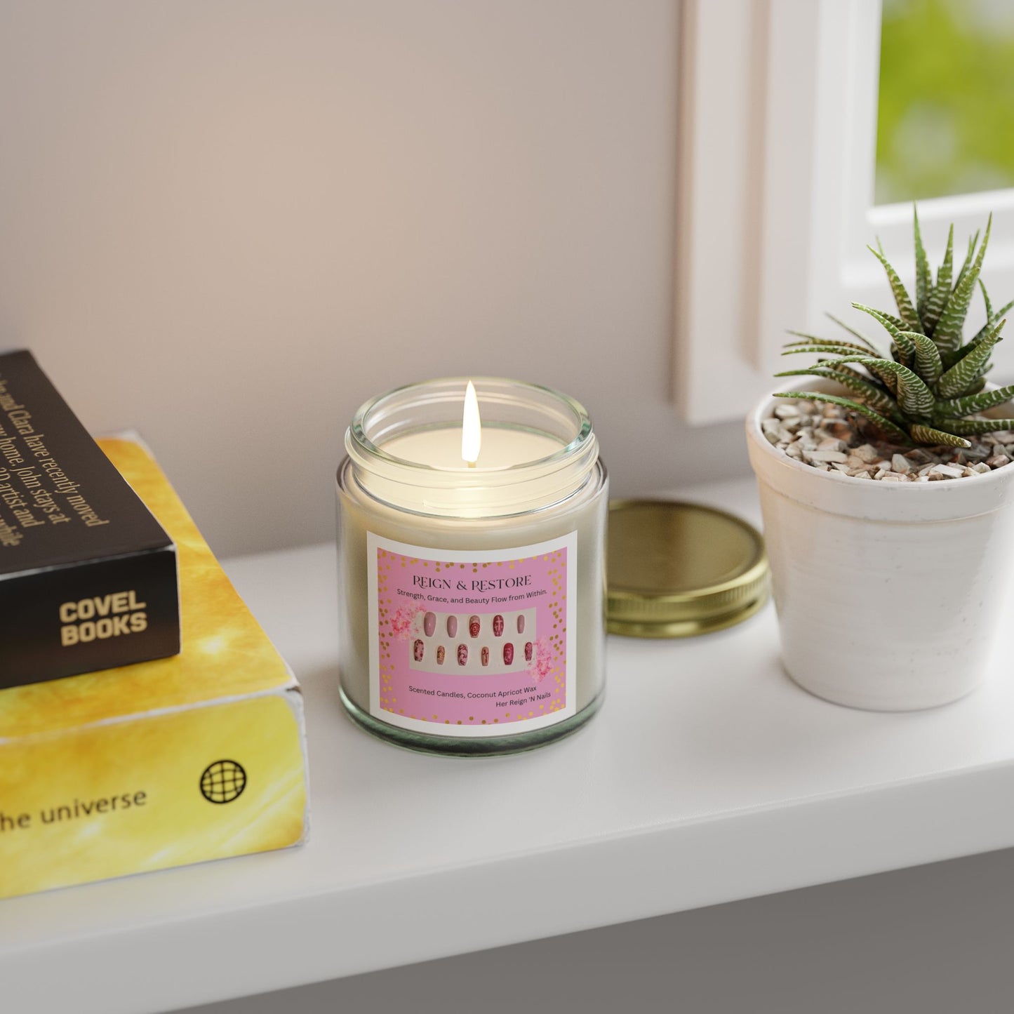 Reign & Restore Scented Candle - Coconut Apricot Wax (4oz & 9oz)