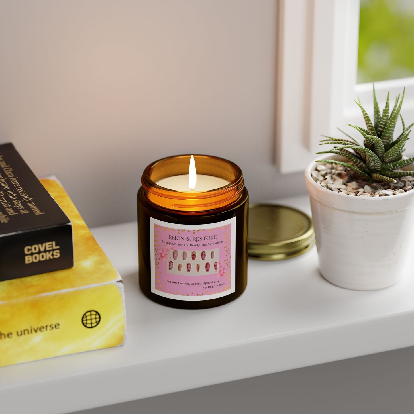 Reign & Restore Scented Candle - Coconut Apricot Wax (4oz & 9oz)
