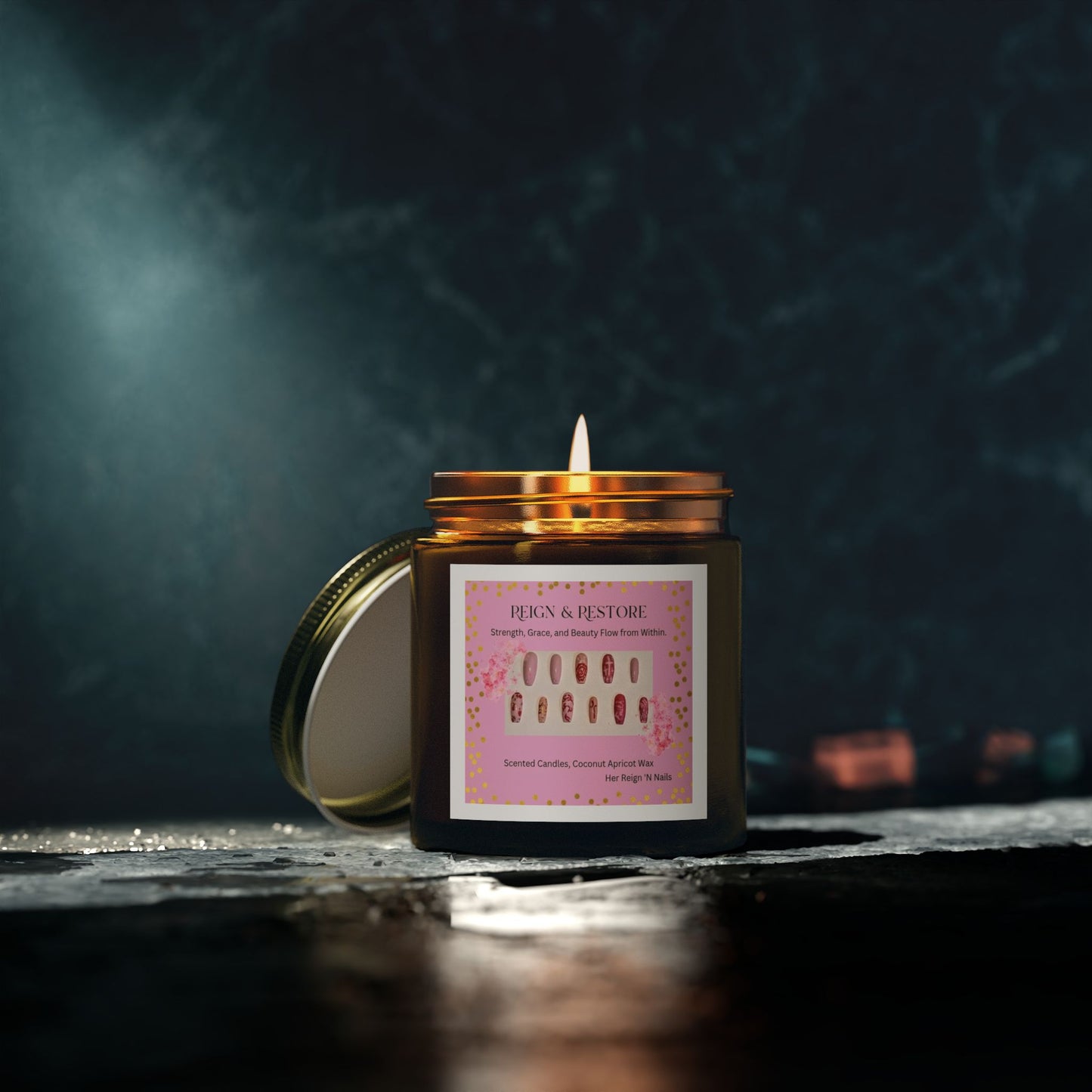 Reign & Restore Scented Candle - Coconut Apricot Wax (4oz & 9oz)