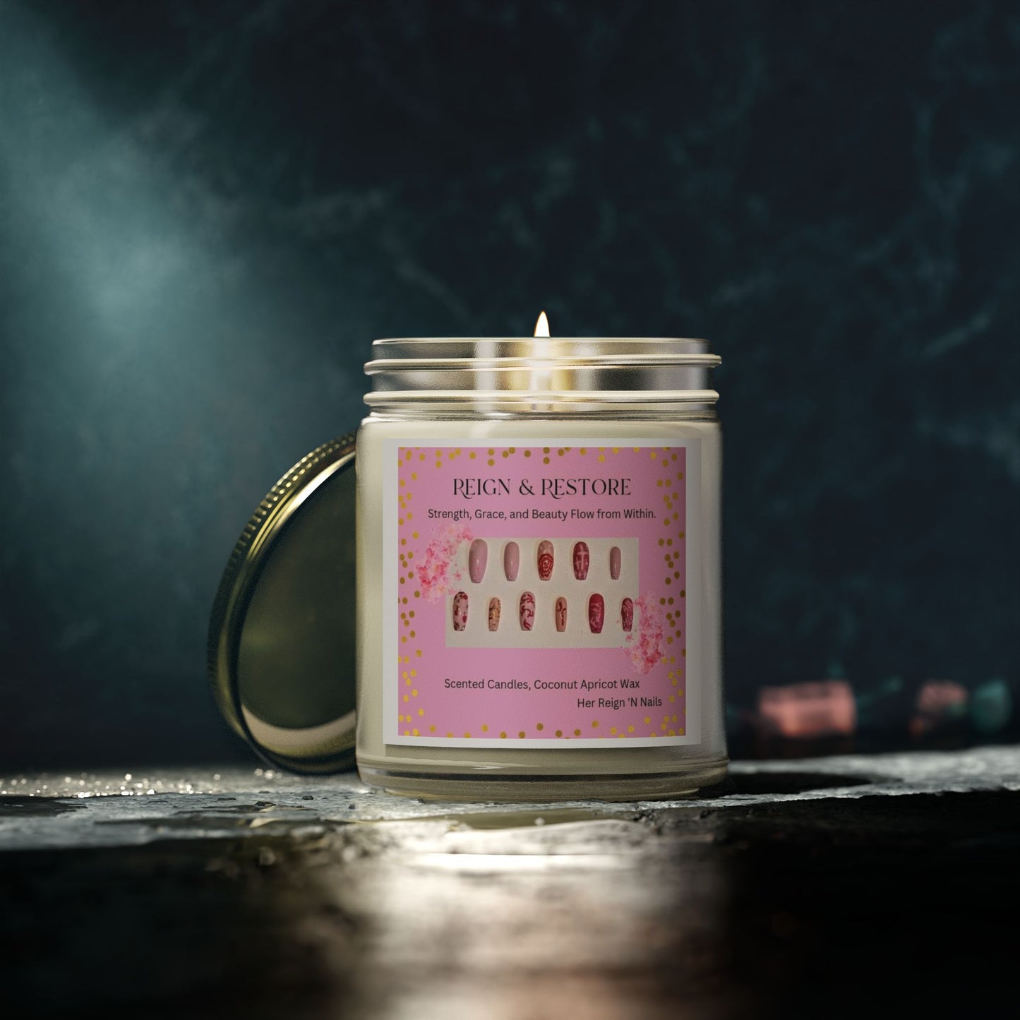 Reign & Restore Scented Candle - Coconut Apricot Wax (4oz & 9oz)