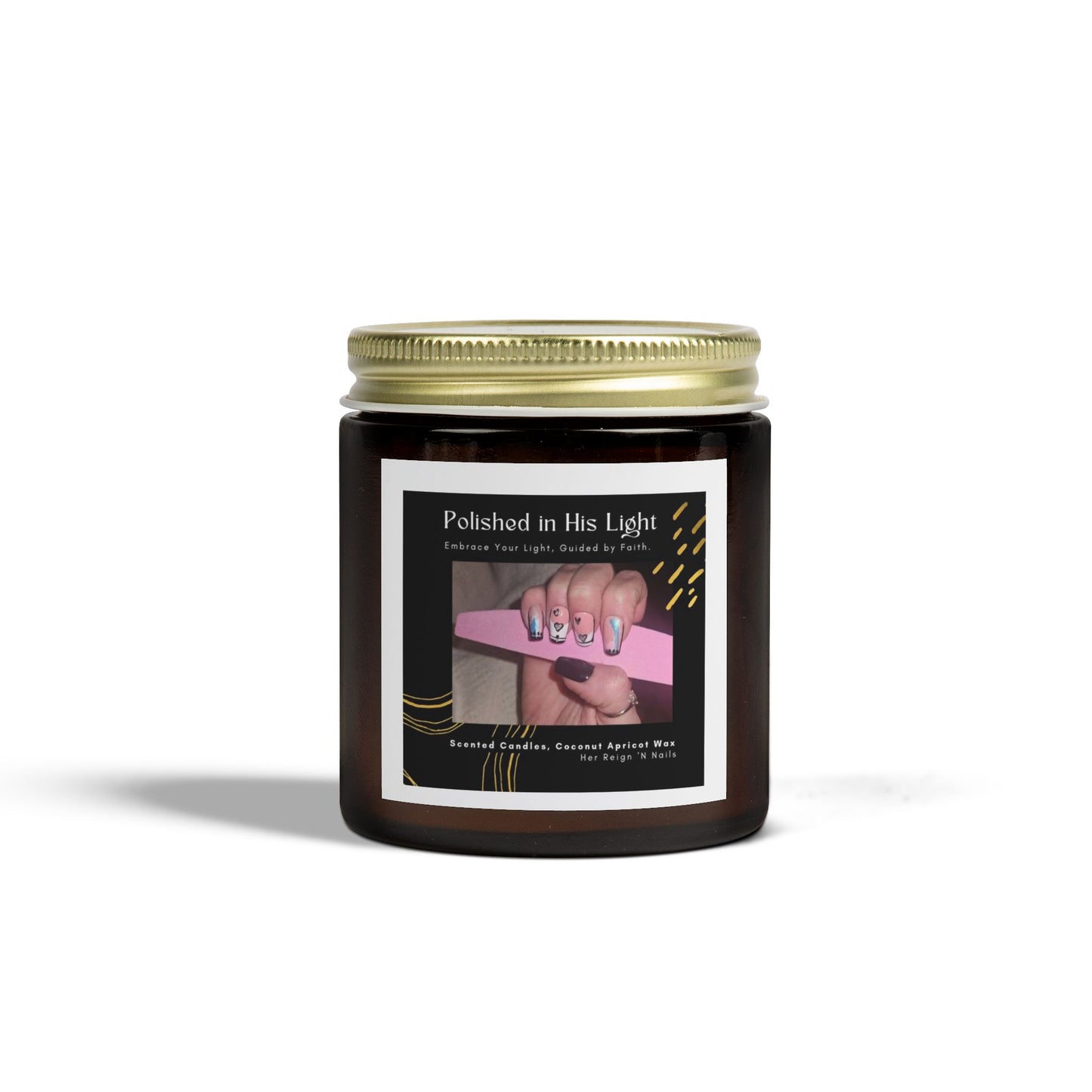 Polished in His Light Scented Candle - Coconut Apricot Wax (4oz & 9oz)