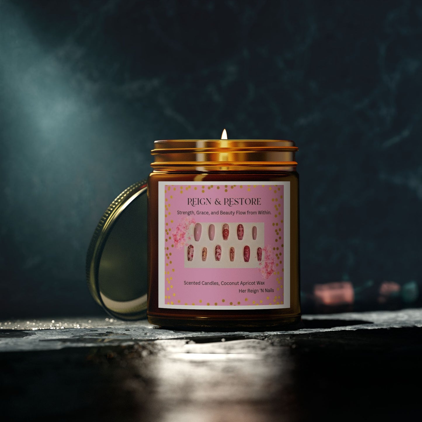 Reign & Restore Scented Candle - Coconut Apricot Wax (4oz & 9oz)