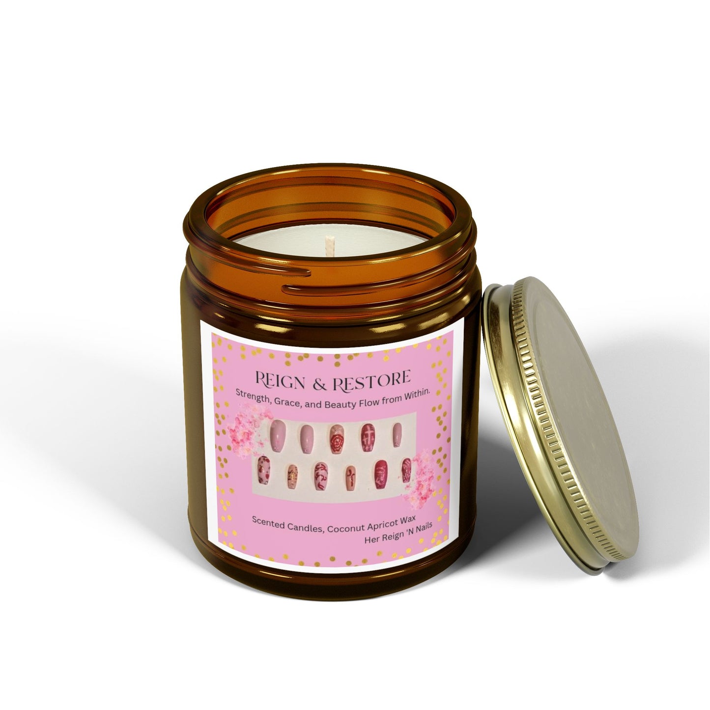 Reign & Restore Scented Candle - Coconut Apricot Wax (4oz & 9oz)
