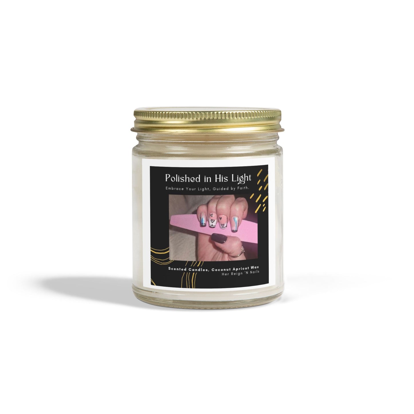 Polished in His Light Scented Candle - Coconut Apricot Wax (4oz & 9oz)