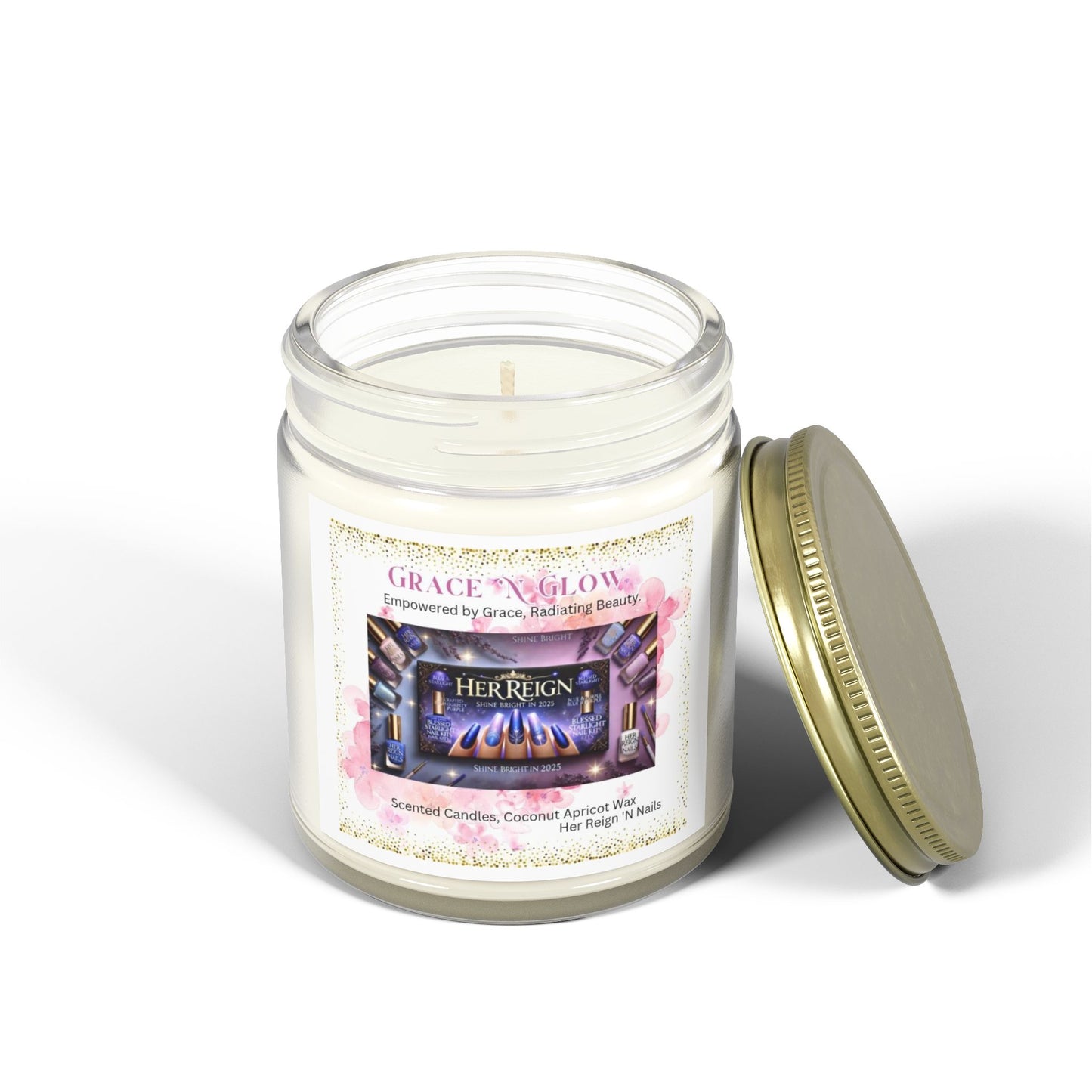 Grace 'N Glow Scented Candle - Coconut Apricot Wax (4oz & 9oz)