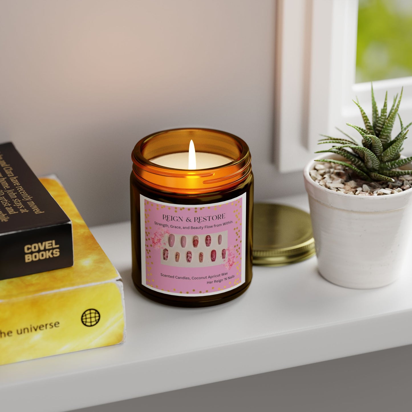 Reign & Restore Scented Candle - Coconut Apricot Wax (4oz & 9oz)