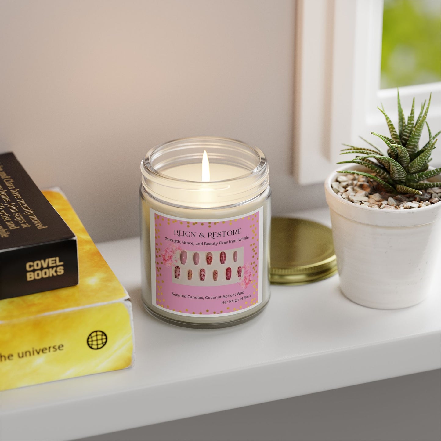 Reign & Restore Scented Candle - Coconut Apricot Wax (4oz & 9oz)