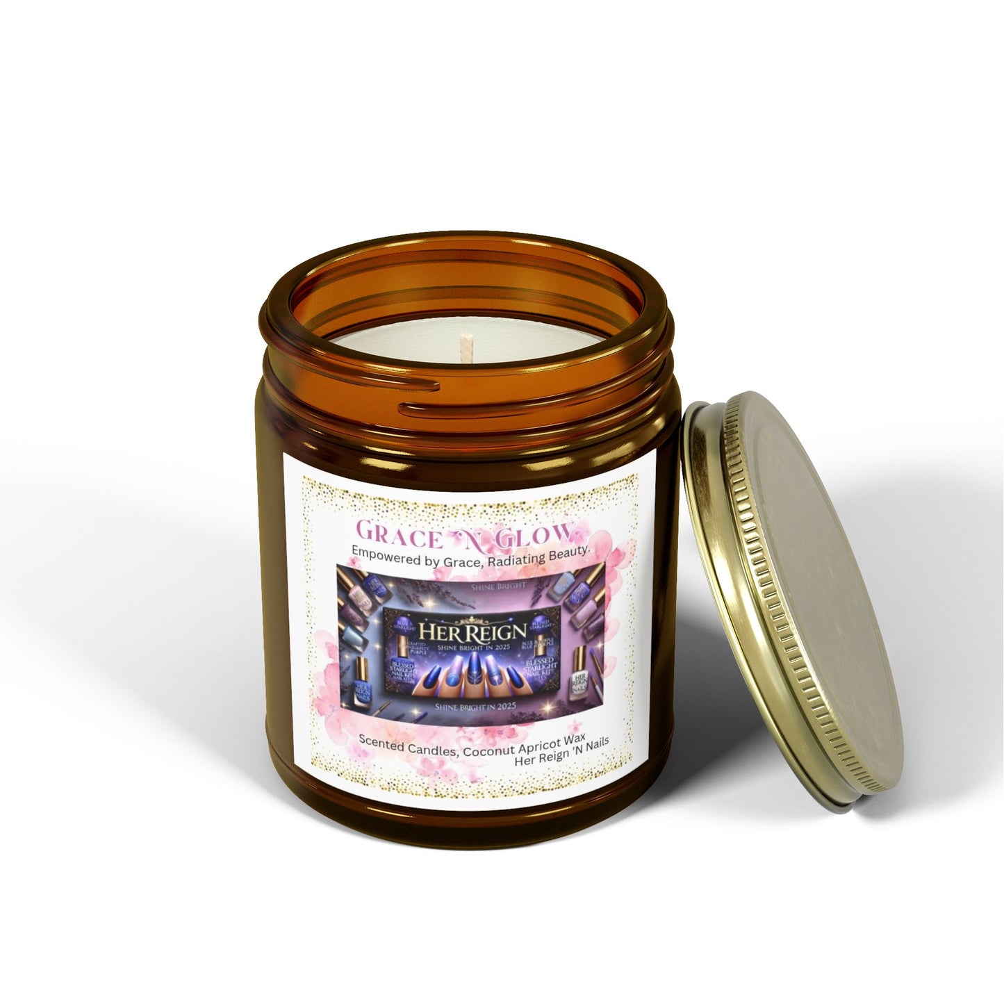 Grace 'N Glow Scented Candle - Coconut Apricot Wax (4oz & 9oz)