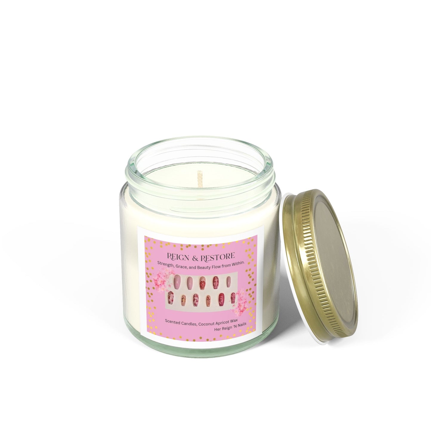 Reign & Restore Scented Candle - Coconut Apricot Wax (4oz & 9oz)