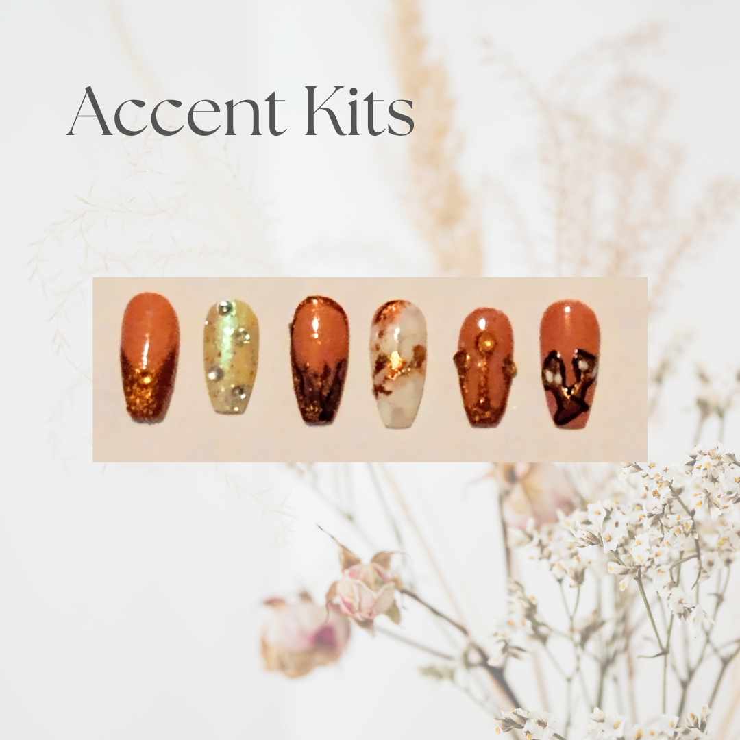 Fool’s Gold Champagne Shimmer Accent Nails| Abstract Marble & Glitter